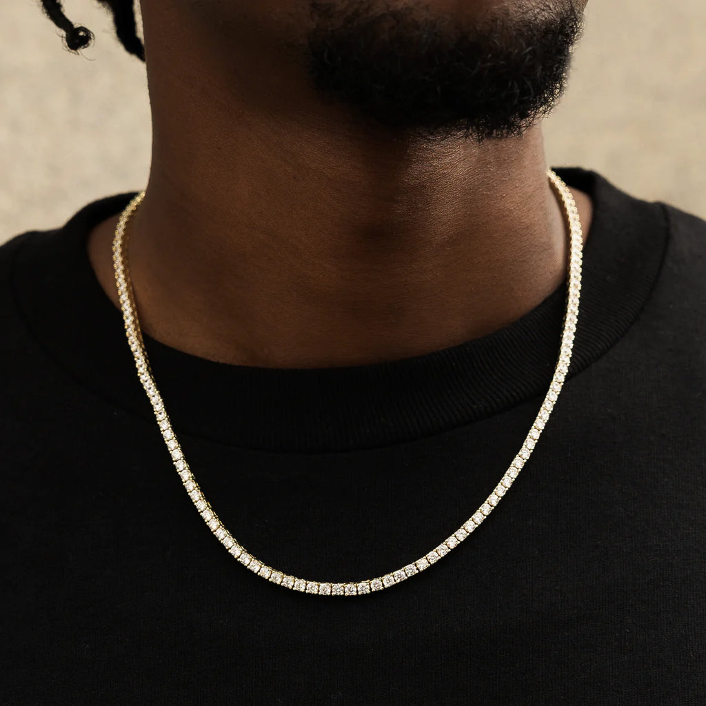 Diamond Tennis Necklace in White Gold- 3mm