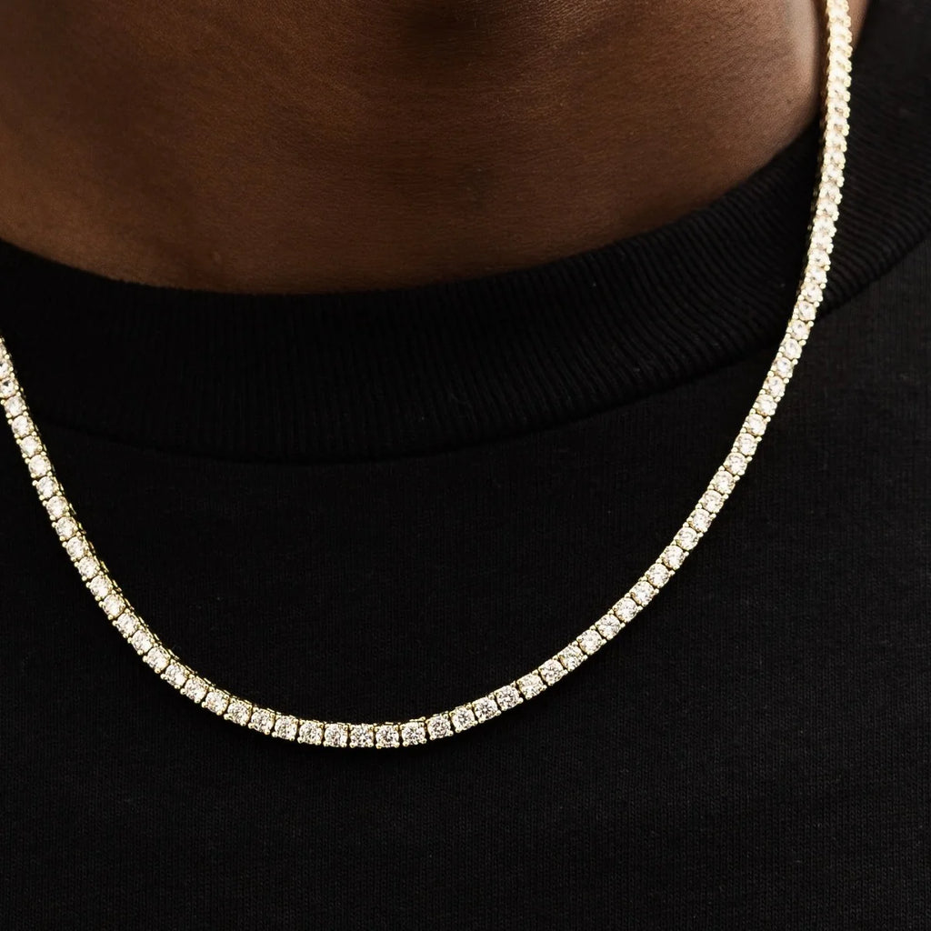 Diamond Tennis Necklace in White Gold- 3mm