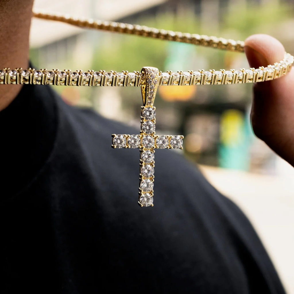 Diamond Cross in White Gold