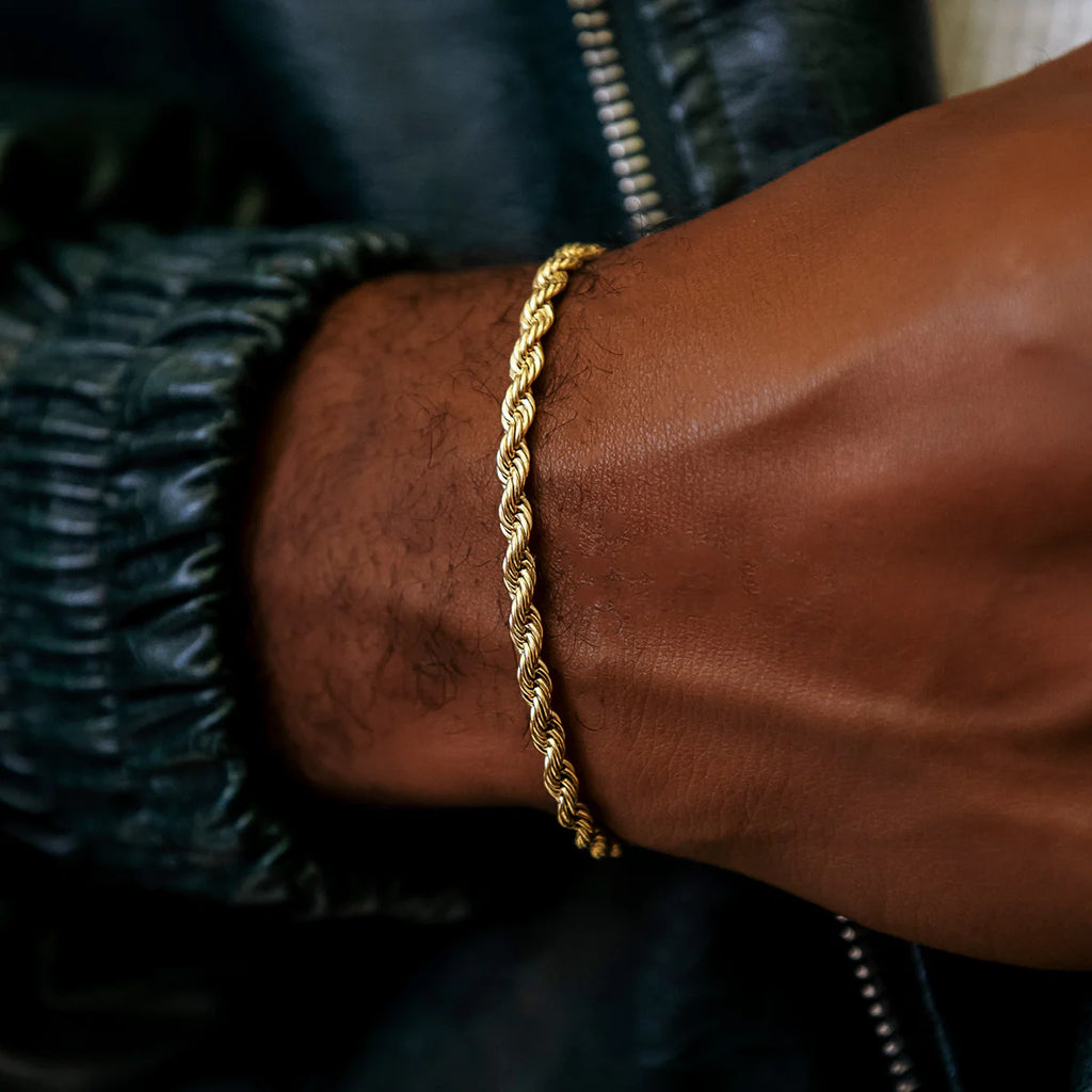 Rope Bracelet in White Gold - 4mm