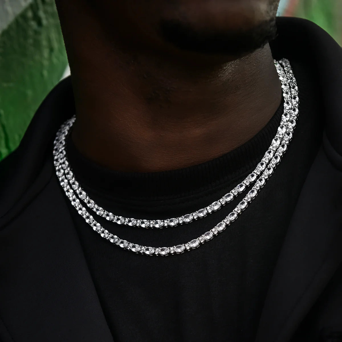 Oval Cut Tennis Stones Chain- 5mm