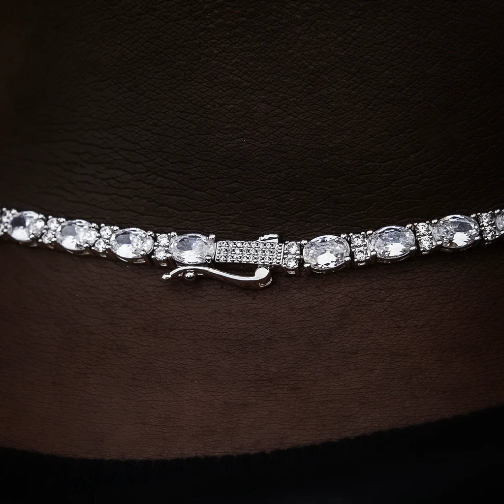 Oval Cut Tennis Stones Chain- 5mm