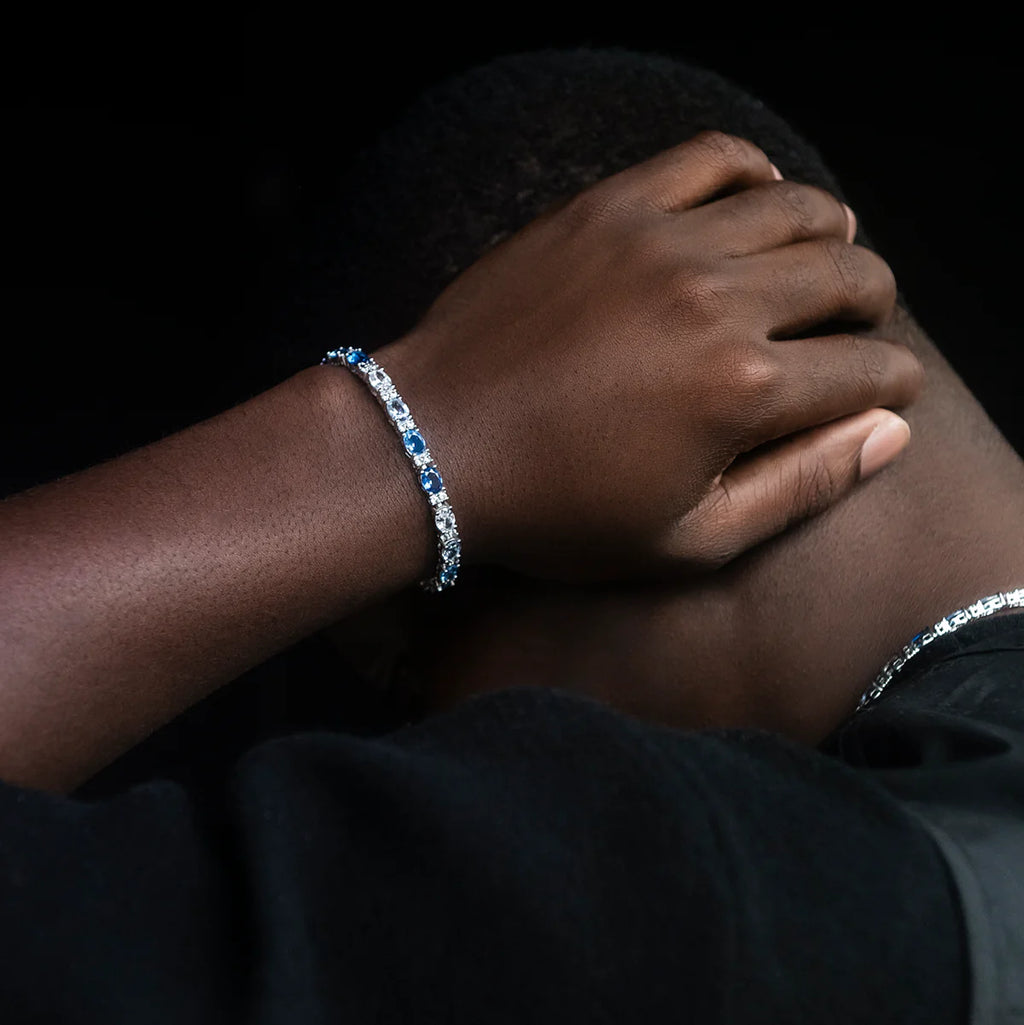 Diamond Mixed Oval Cut Tennis Bracelet- 5mm