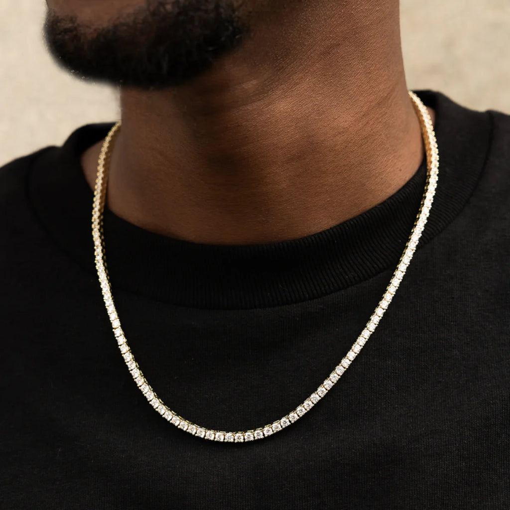 Diamond Tennis Necklace in White Gold- 3mm
