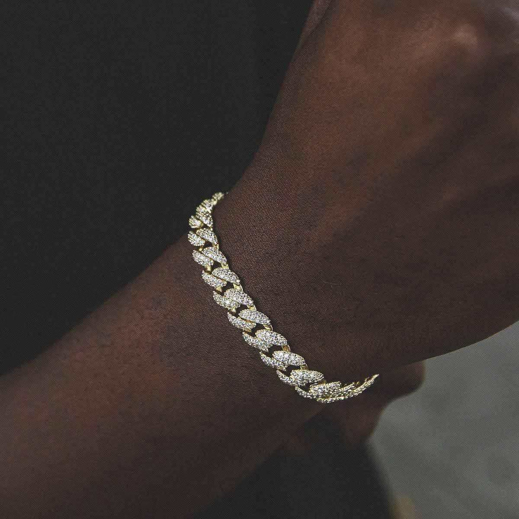 GLD Link Bracelet in White Gold - 8.5mm