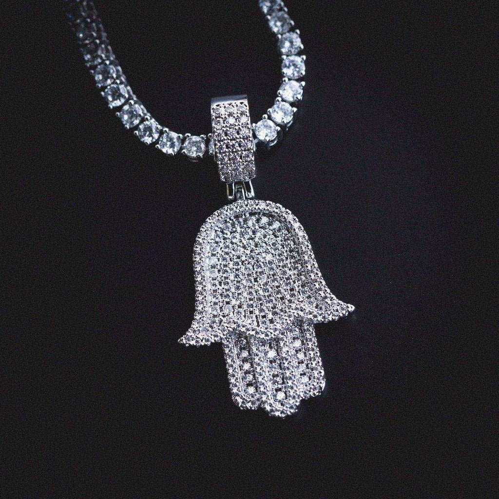 Hamsah Tennis Chain in White Gold