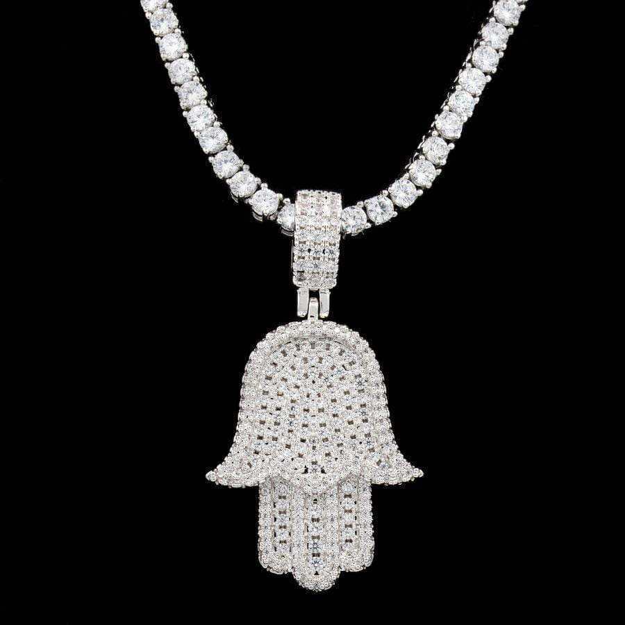 Hamsah Tennis Chain in White Gold
