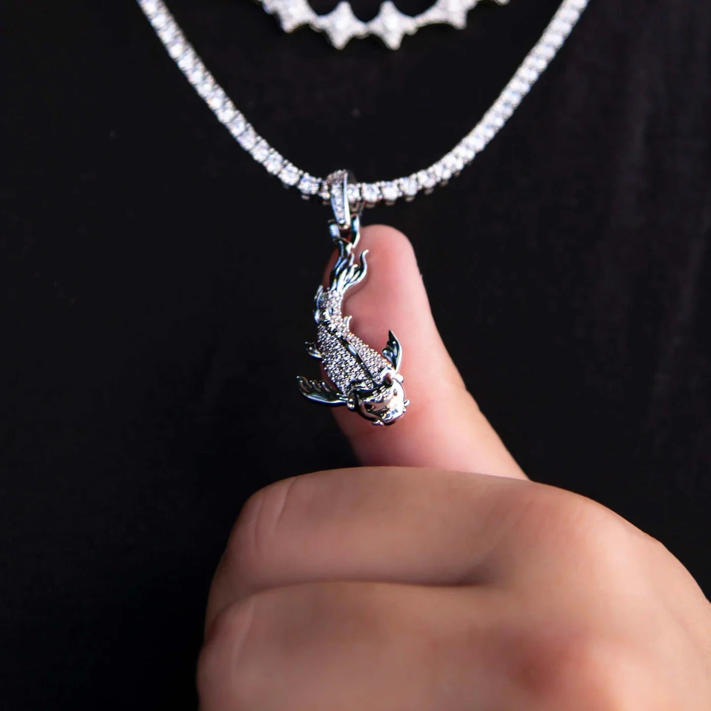 Koi Tennis Chain- White Gold