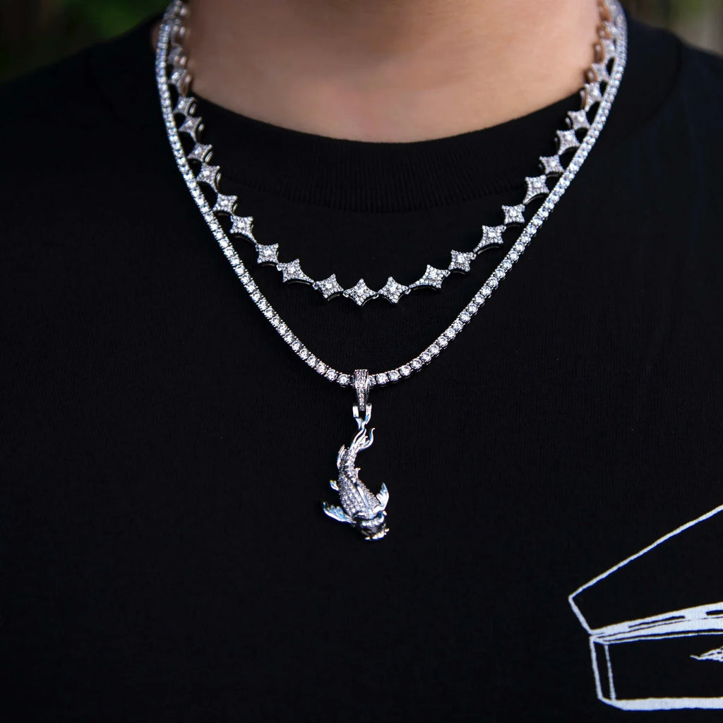 Koi Tennis Chain- White Gold