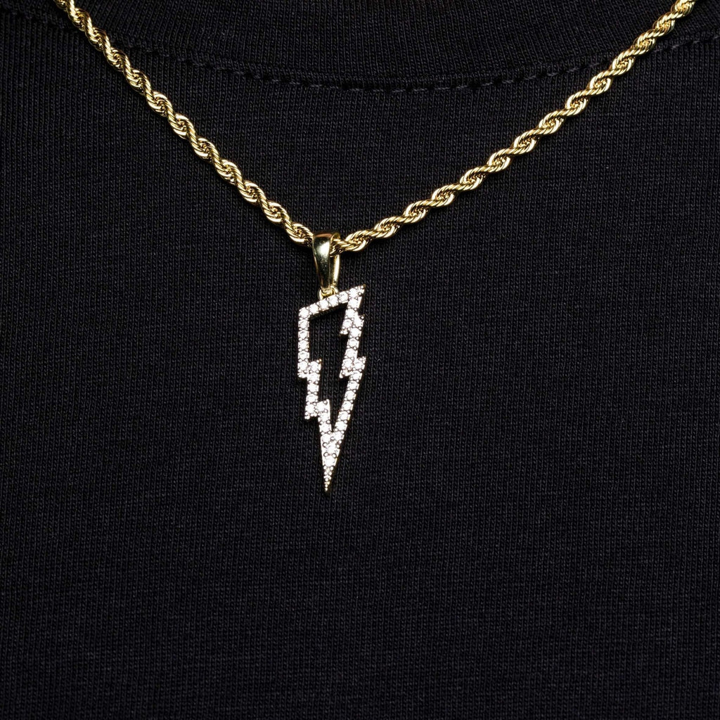 Micro Iced Lightning Bolt Tennis Chain
