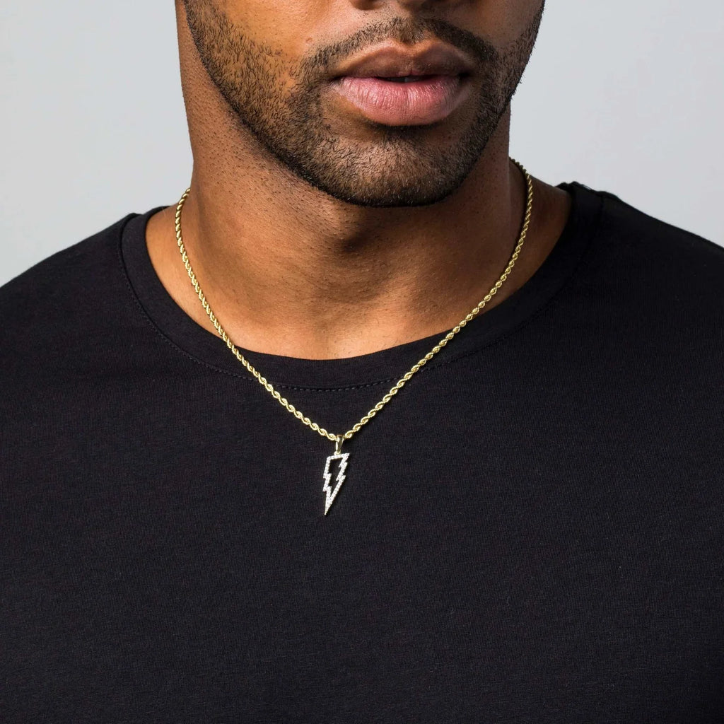 Micro Iced Lightning Bolt Tennis Chain