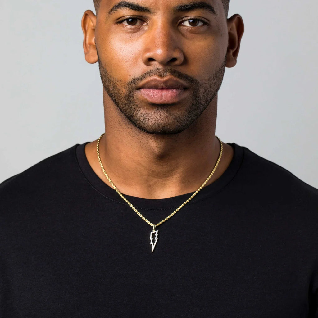 Micro Iced Lightning Bolt Tennis Chain